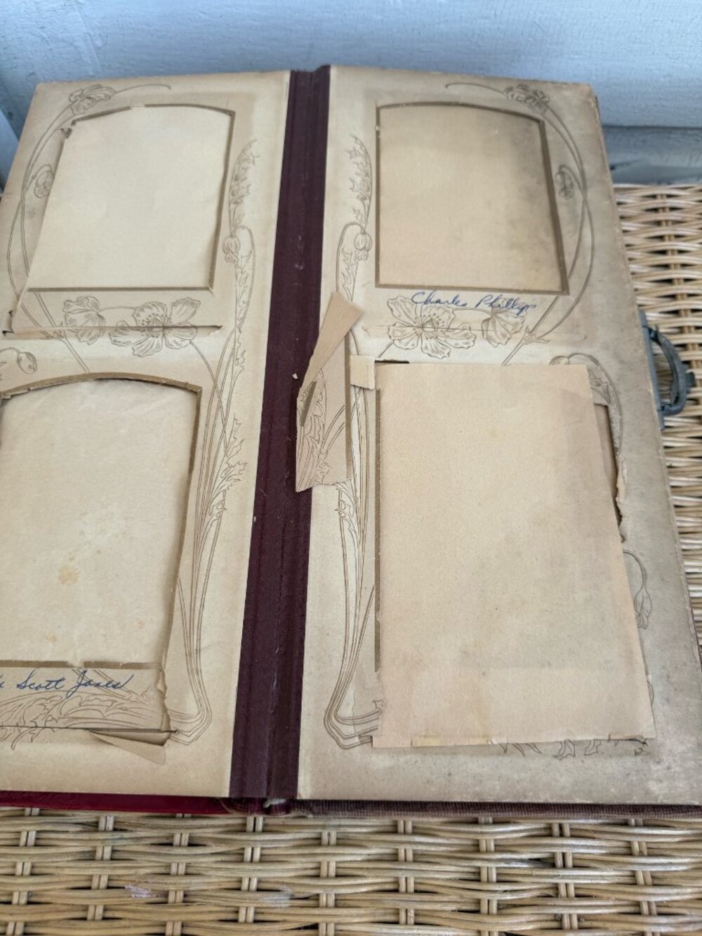 Antique 1880s Red Celluloid Velvet Photo cabinet Album - Picture 12 of 12